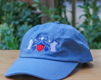Embroidered Hat - Strawberry Jeans