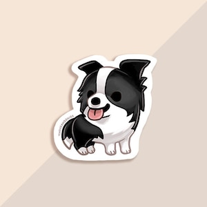 Vinyl Sticker Border Collie - Black and White