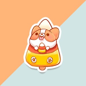 Vinyl Sticker Corgi - Candy Corg