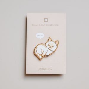 Enamel Pin - Flame Point Siamese Cat