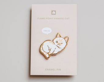 Enamel Pin - Flame Point Siamese Cat