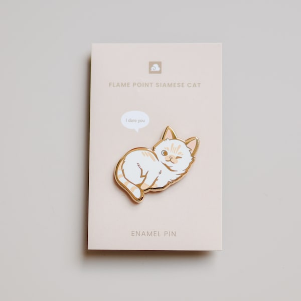 Enamel Pin - Flame Point Siamese Cat