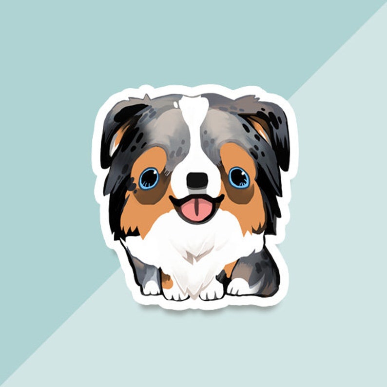 Vinyl Sticker Australian Shepherd Blue Merle Aussie | Etsy