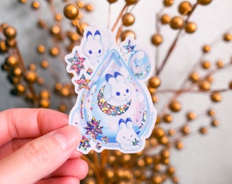 Vinyl Sticker (Holographic) Moonstone and Bunnies