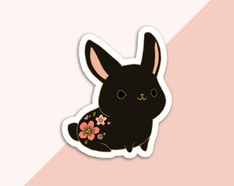 Vinyl Sticker Black Rabbit