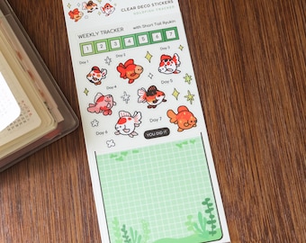 Sticker Sheet (Clear) - Goldfish Tracker