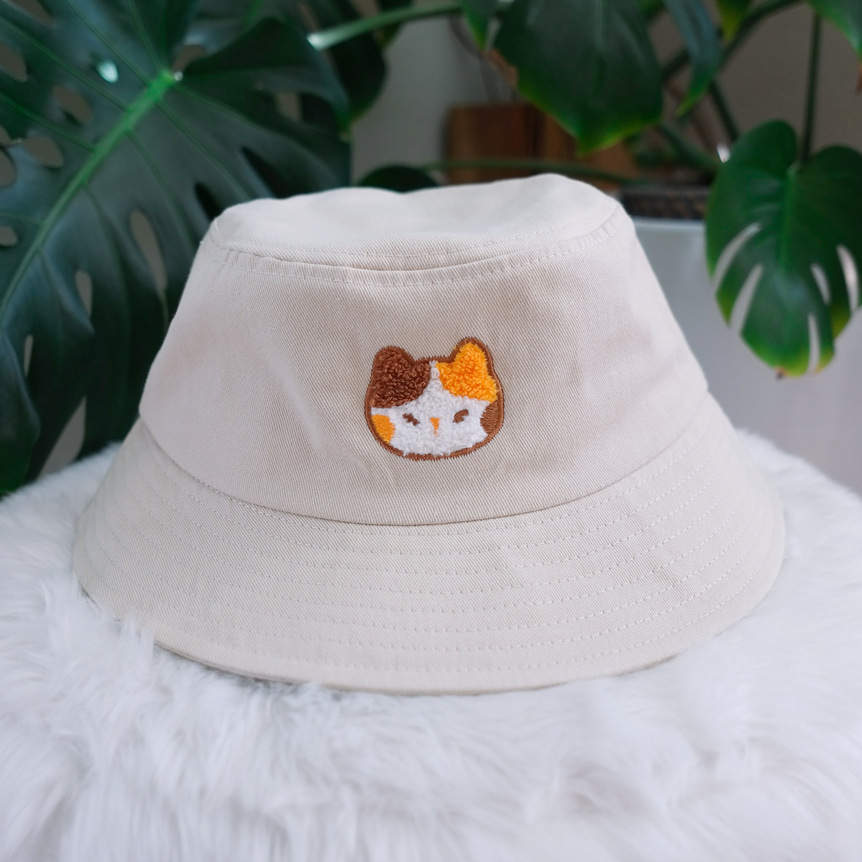 Embroidered Bucket Hat - Calico Khaki