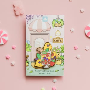 Enamel Pin - Fruit Tea Boba Chick