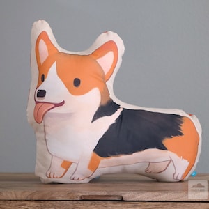 Handmade Giant Tricolor Corgi Pillow