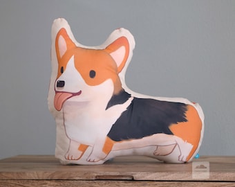 Handmade Giant Tricolor Corgi Pillow