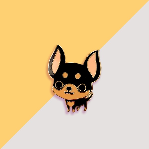 Chihuahua  (Black and Tan Chi) Pin