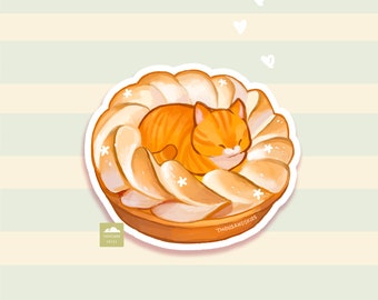 Vinyl Sticker Lemon Tart Tabby