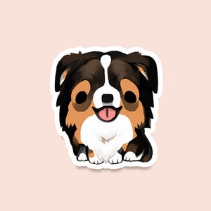 Vinyl Sticker Australian Shepherd Tricolor Aussie