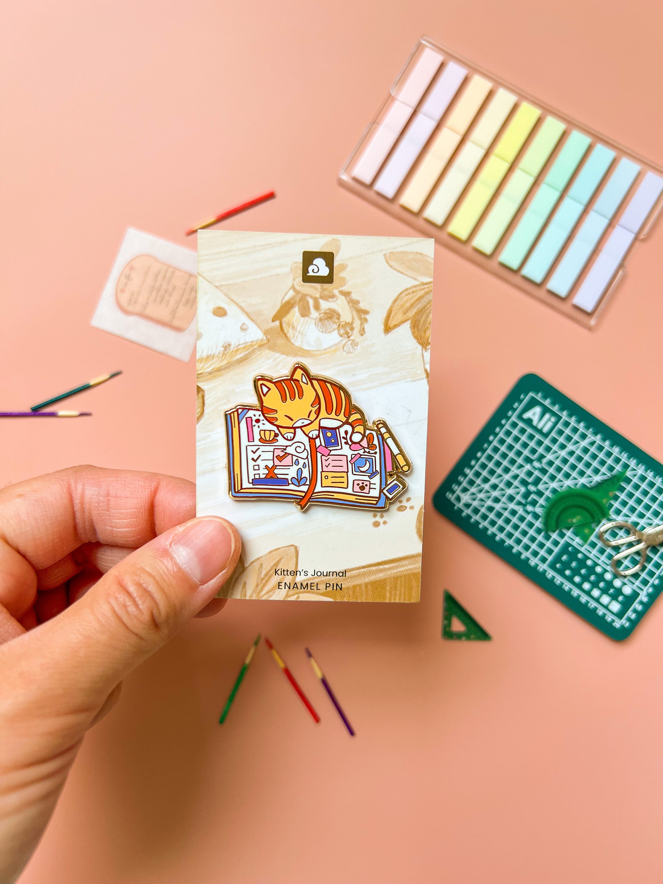 Kitten's Journal Enamel Pin Kitten's Journal Enamel Pin