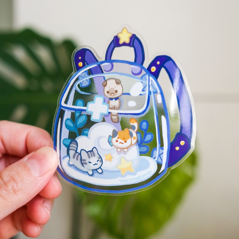 Vinyl Sticker (Transparent) First Meow Kit - Kittens Bag 