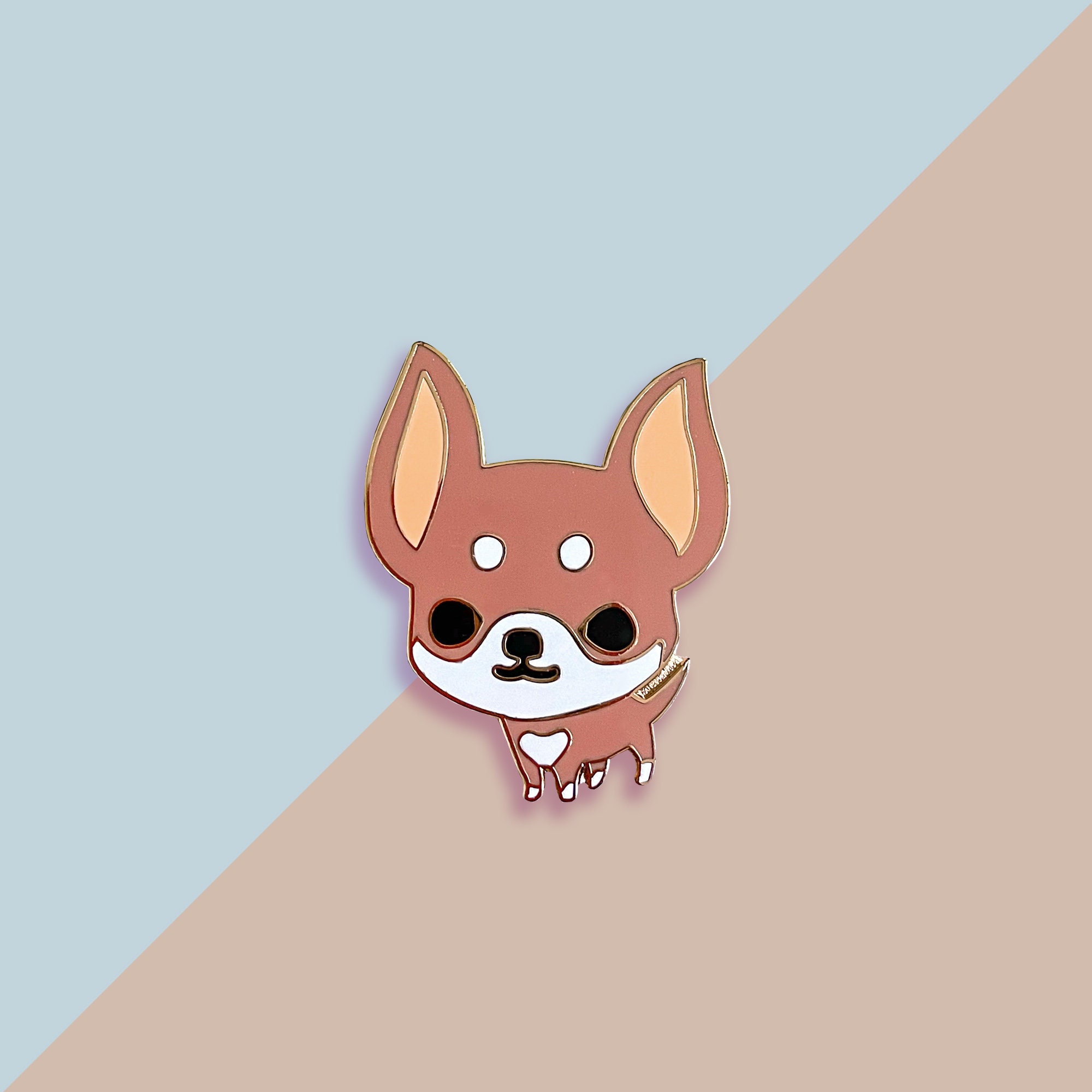 Chihuahua (white-brown Chi) Pin - Etsy Canada