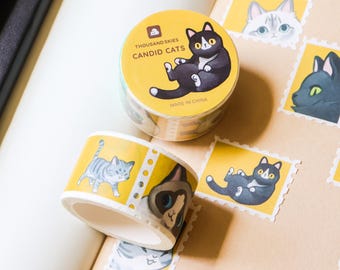Stamp Washi Tape - Candid Cats