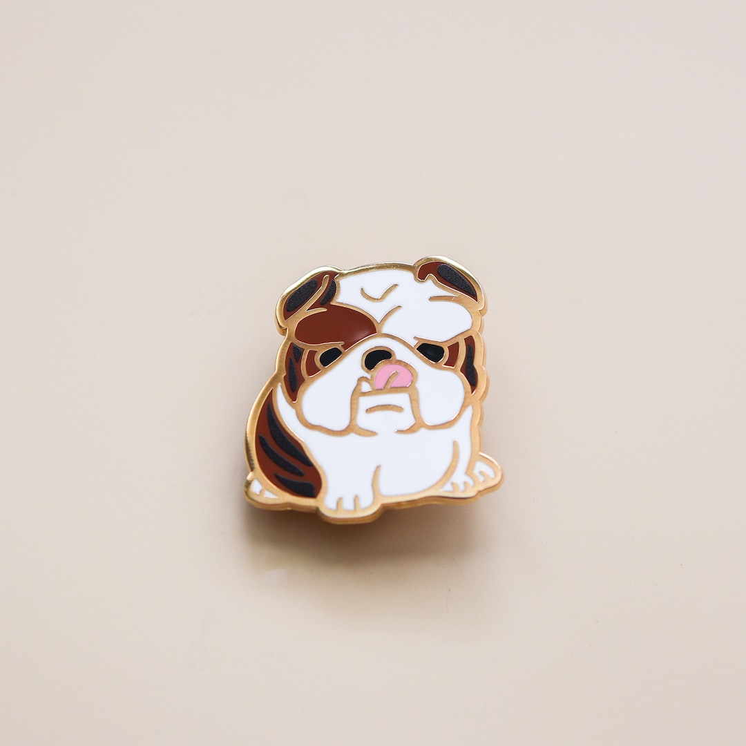 Enamel Pin - English Bulldog (brindle) - Etsy
