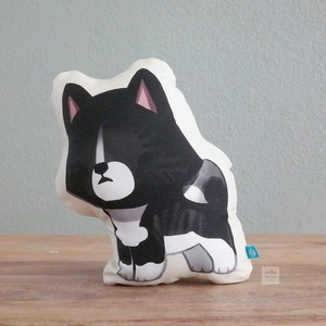 Handmade Akita Inu Pillow (Black Brindle)