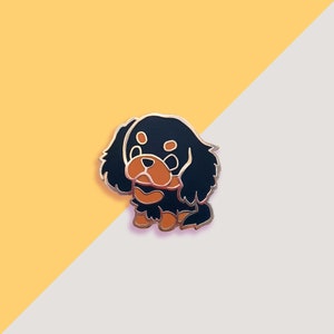 Cavalier King Charles Spaniel  (Black Tan) Pin