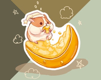 Vinyl Sticker Moon Maker Hamster