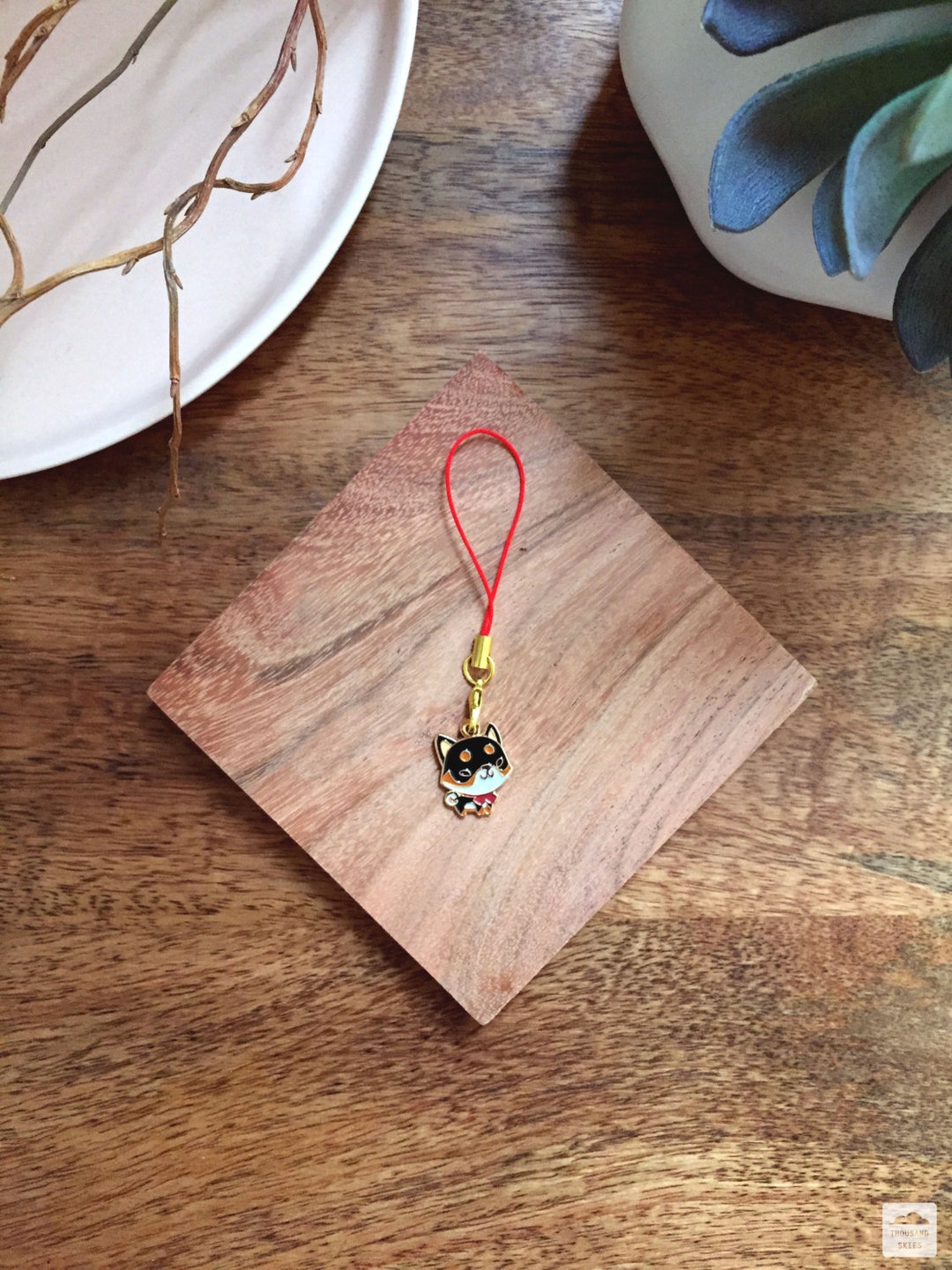 Shiba Inu Keychain (tricolor) - Small Charm - Etsy