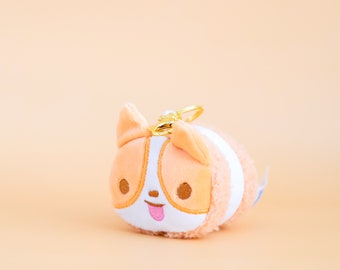 Super Fluffy Corgi - Macaron Keychain Plushie