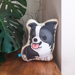 Handmade Border Collie (Black and White) Pillow