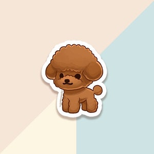 Vinyl Sticker Toy Poodle - Red