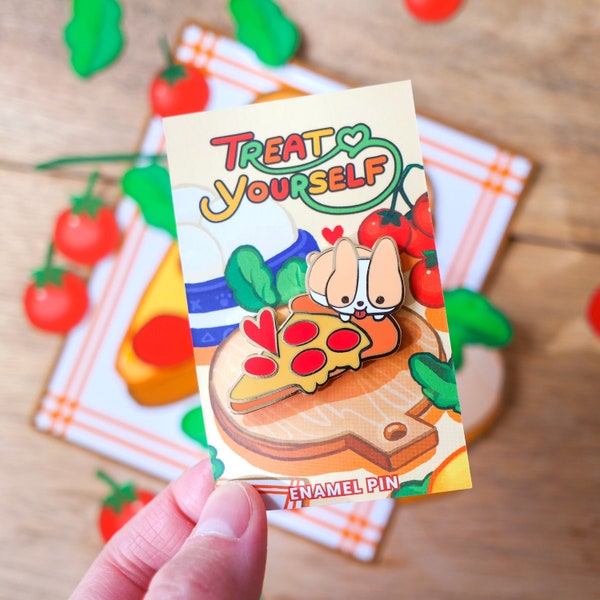 Fast Food - Pizza and Corgi Pin