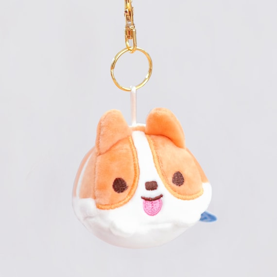 corgi plush keychain