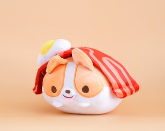 Super Fluffy Corgi - Bacon and Egg Plushie