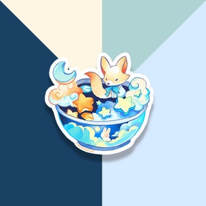 Vinyl Sticker Fox & Rabbit - Lunar Bowl