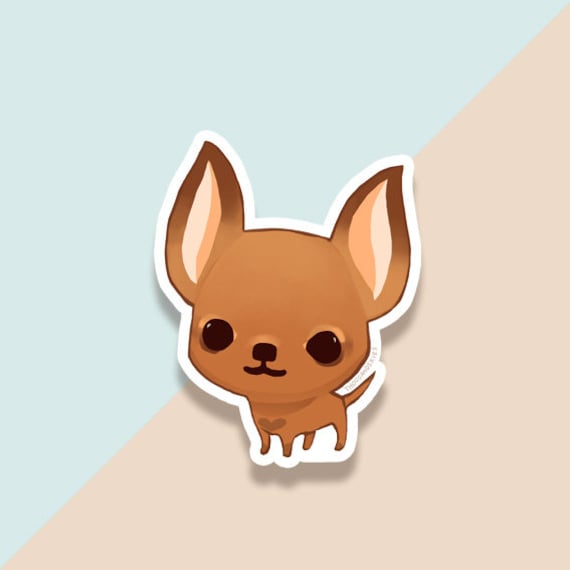 Vinyl Sticker Tan Chihuahua