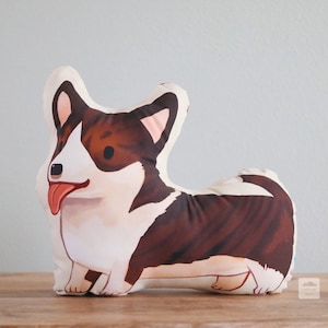 Handmade Giant Cardigan Corgi Pillow (Brindle)