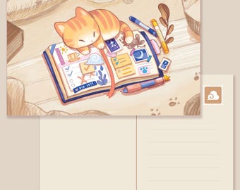Postcard Kitten's Journal
