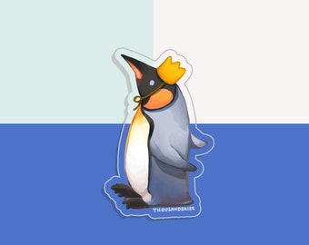 Vinyl Sticker (Transparent) King Penguin