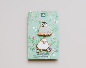 Enamel Pin - Java Sparrow Pin Set