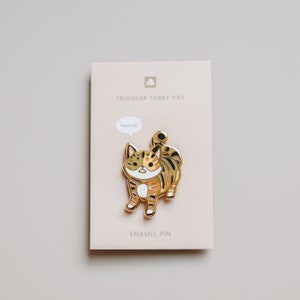 Enamel Pin - Tricolor Tabby Cat