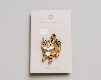 Enamel Pin - Tricolor Tabby Cat