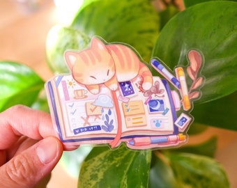 Vinyl Sticker (Transparent) Kitten&#39;s Journal