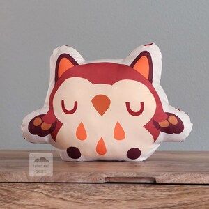 Handmade Maroon Owl Cushion