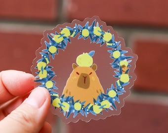 Vinyl Sticker (Transparent) Capybara