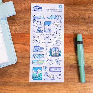 Sticker Sheet (Clear) - Cloudy Bunnies