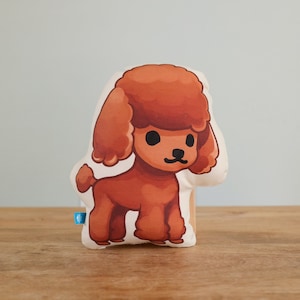 Handmade Poodle (Red) Pillow