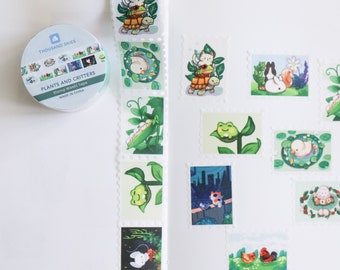 Stamp Washi Tape - Plants and Critters
