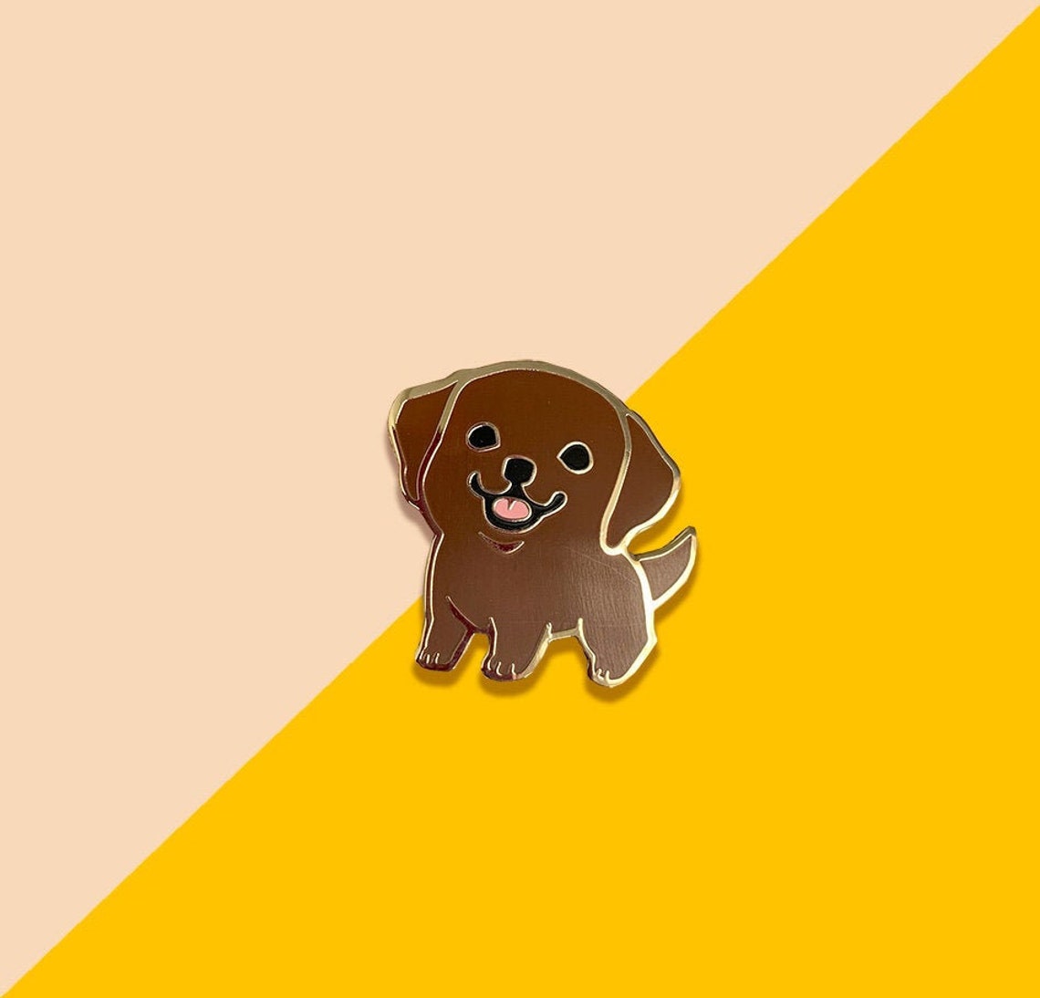 Enamel Pin Labrador Pin chocolate Etsy
