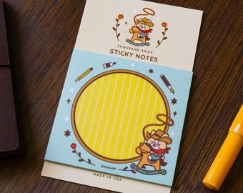 Sticky Notes - Cowboy Corgi