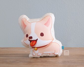 Handmade Corgi Pillow (Cream)