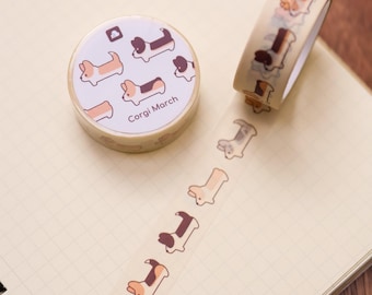 Washi Tape - Corgi March
